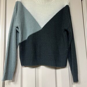 SHEIN Tri-Tone Knit Sweater